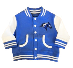 Baby blue varsity jacket (UNISEX) – Phe Boutique