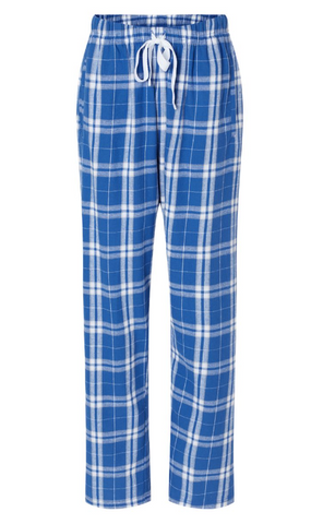 Women's Royal/Silver Plaid Pajama Pants
