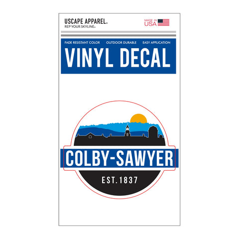 Round Colby-Sawyer Skyline Sticker