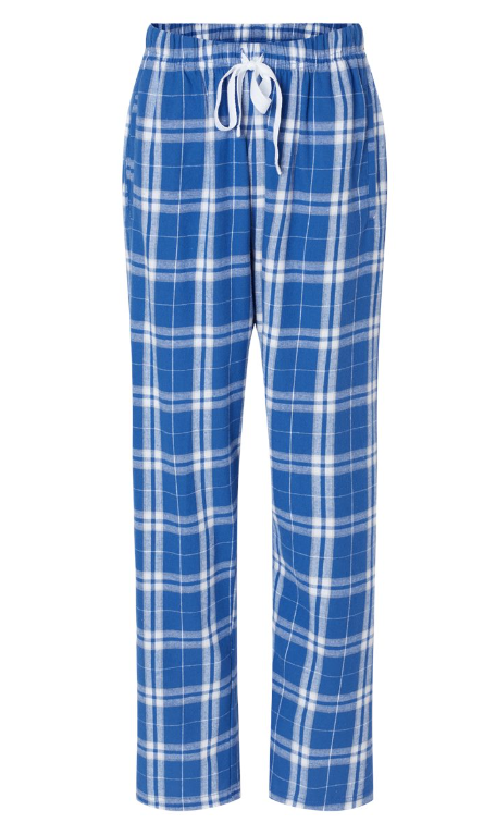Women's Royal/Silver Plaid Pajama Pants