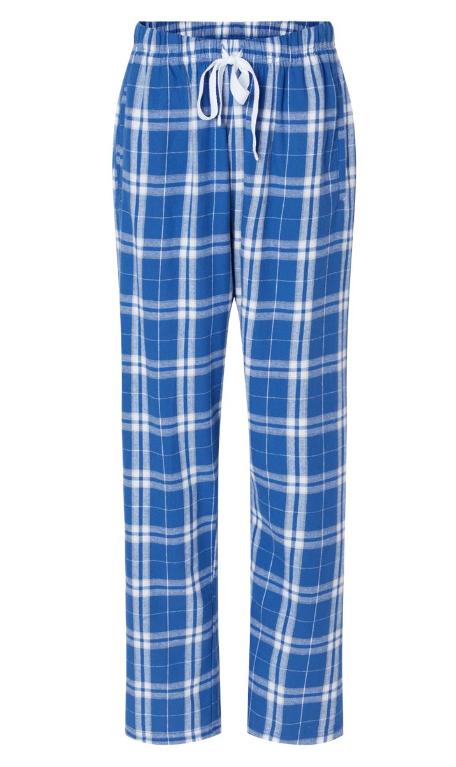 Women s Royal Silver Plaid Pajama Pants