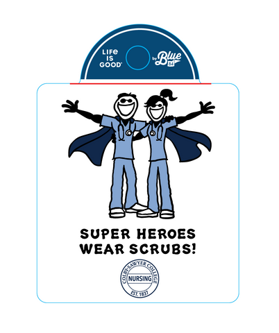 Super Heroes Wear Scrubs Sticker